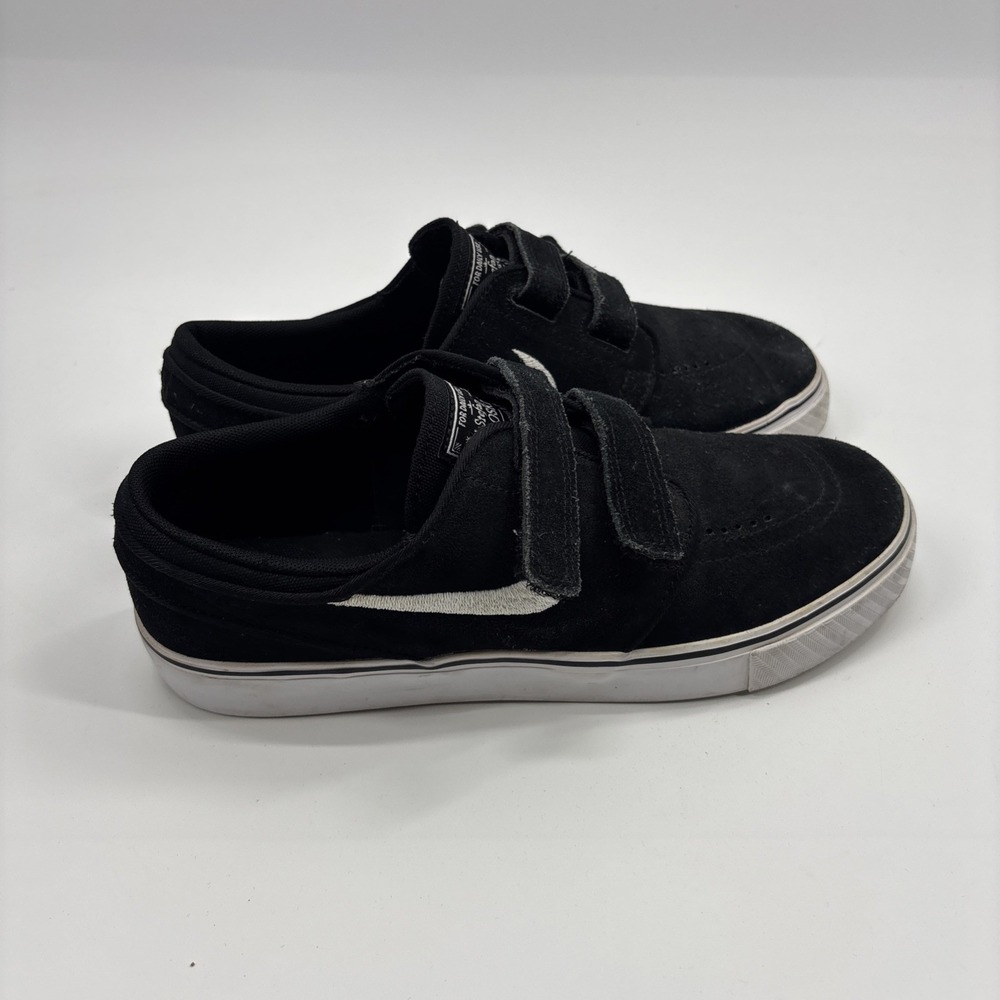 Nike Sb Black & White Stefan Janoski Trainers Boys 6.5 Youth Hook & Loop Closure - Picture 5 of 9